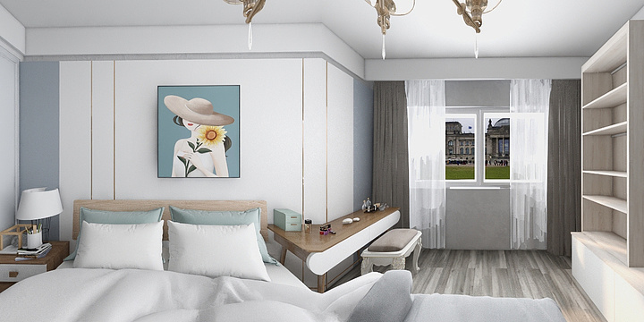 183****7017YvTq-德信海德公园83.00㎡A2’3室2厅1卫1厨-装修设计方案