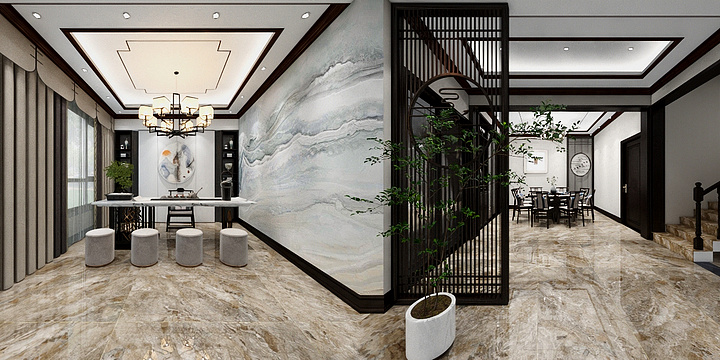 室内设计uUYX-寸村 中式.dwg-装修设计方案