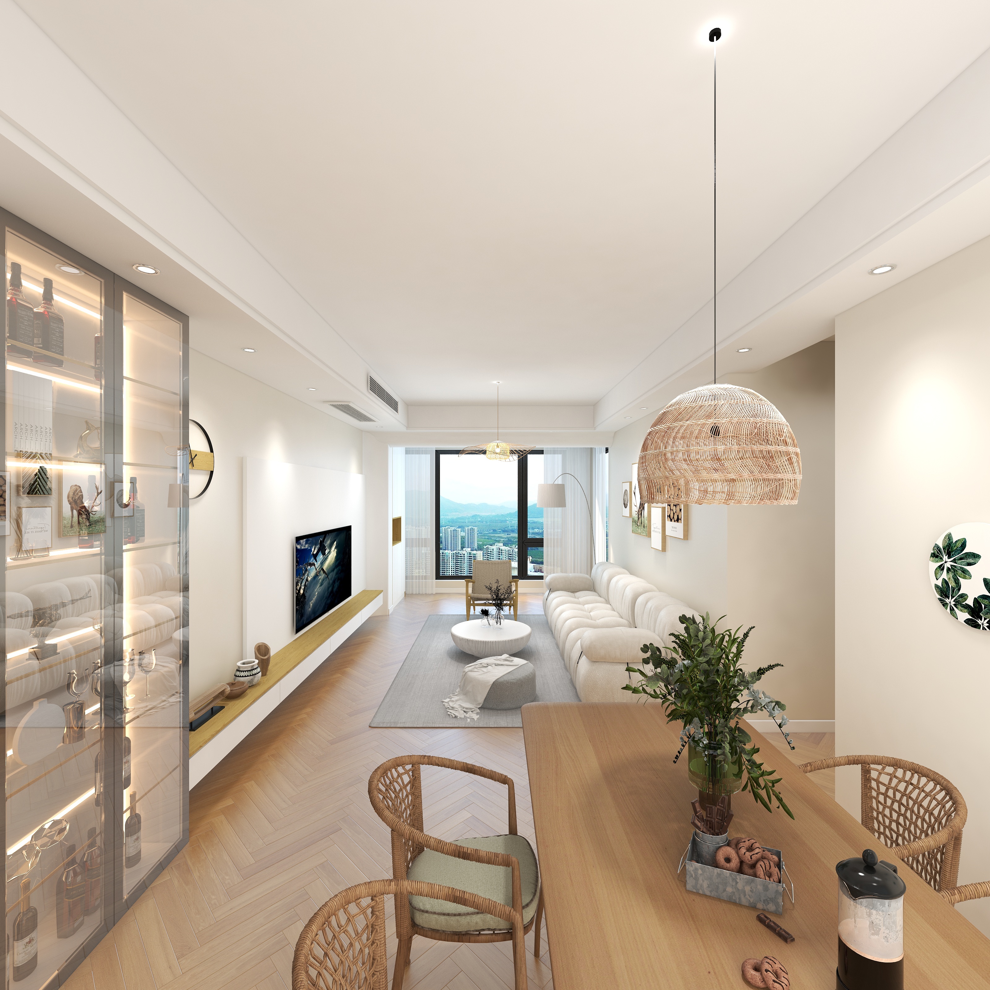 南充李毅室内设计-北欧奶油风装修效果图