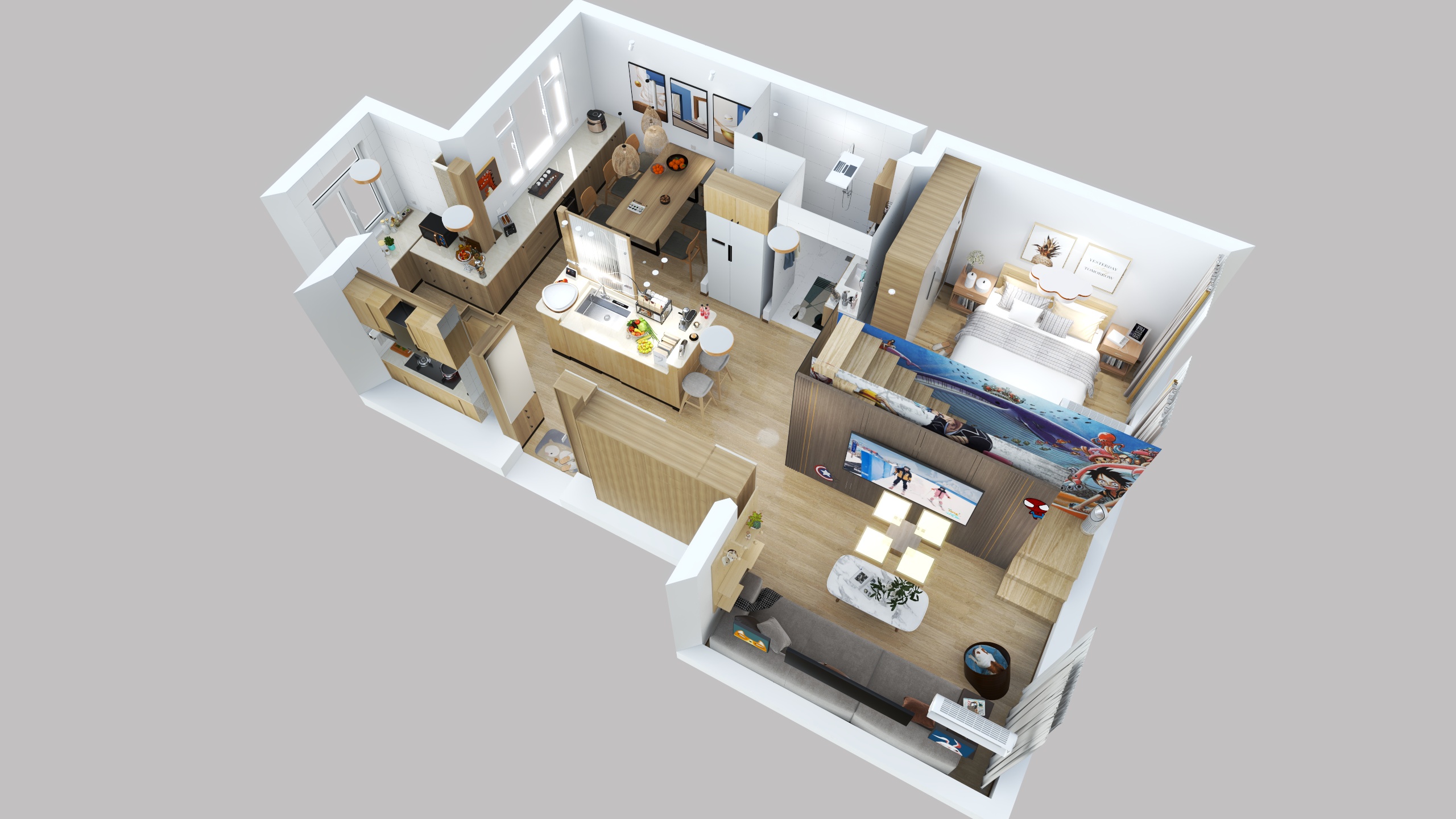 科班001-桃源里家居装饰方案（原木风格-科班）-装修设计方案