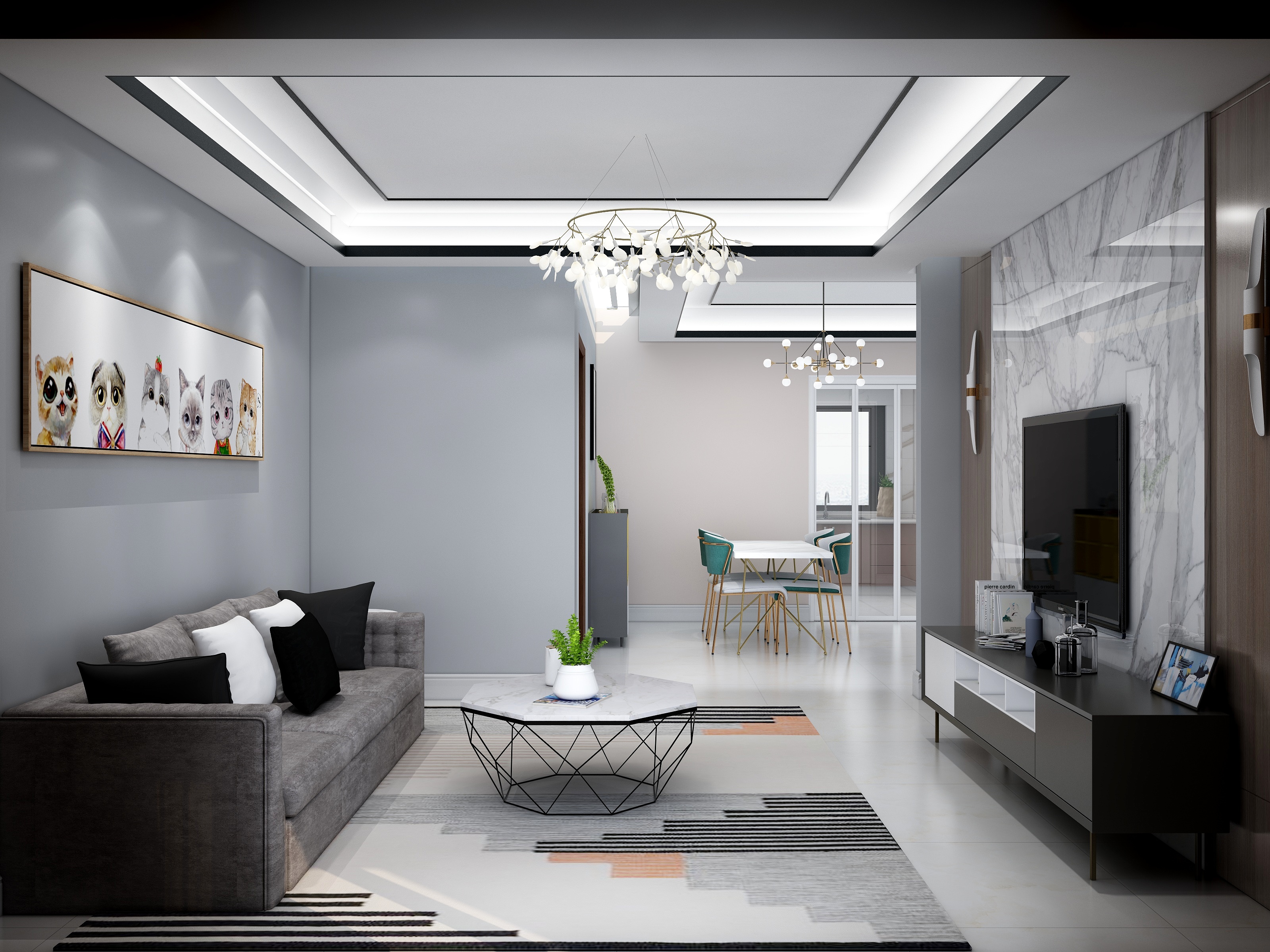 Huabin-designer-ZHB·现代小清新-装修设计方案