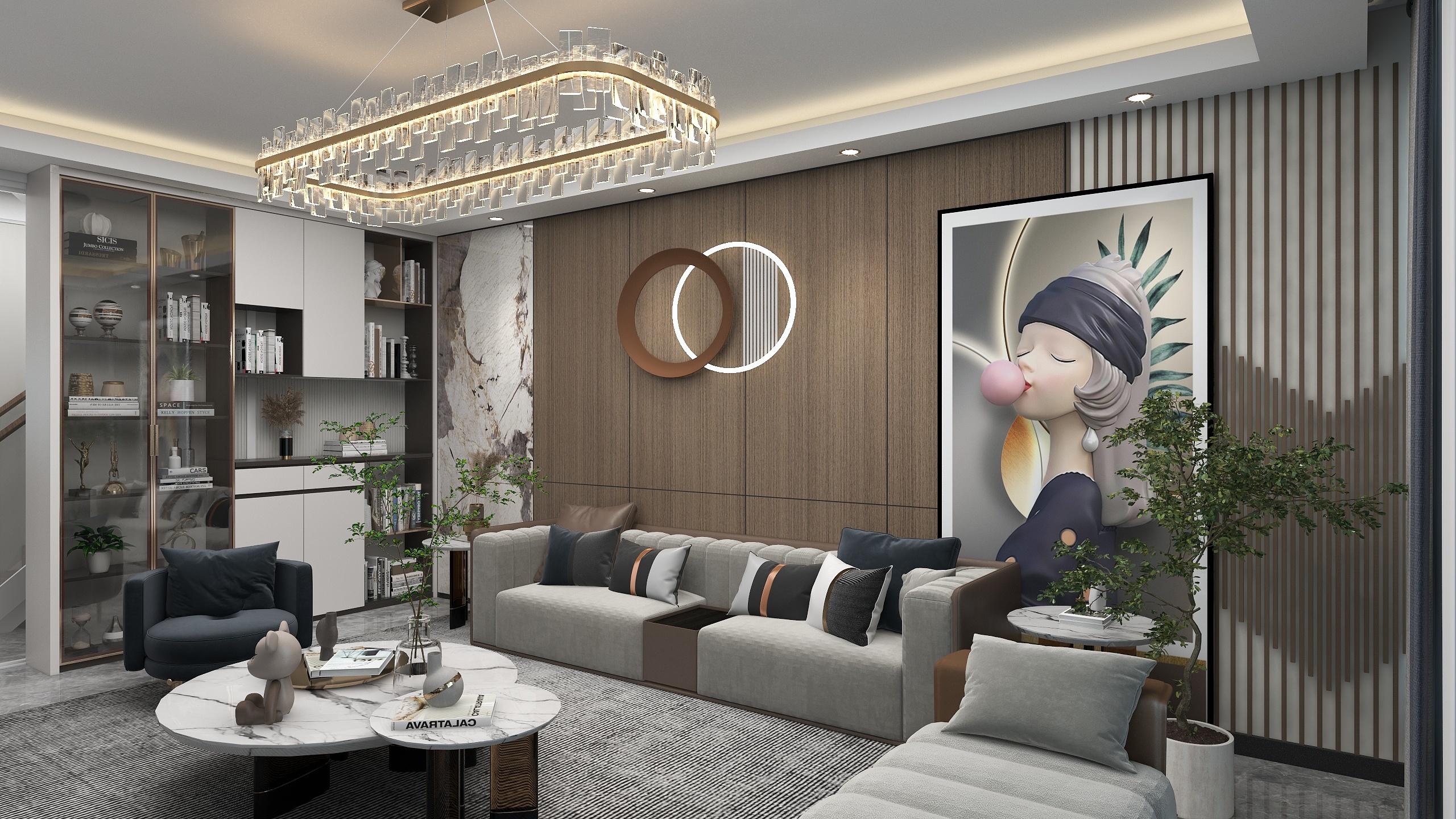 禾易-180平方现代三居-装修设计方案