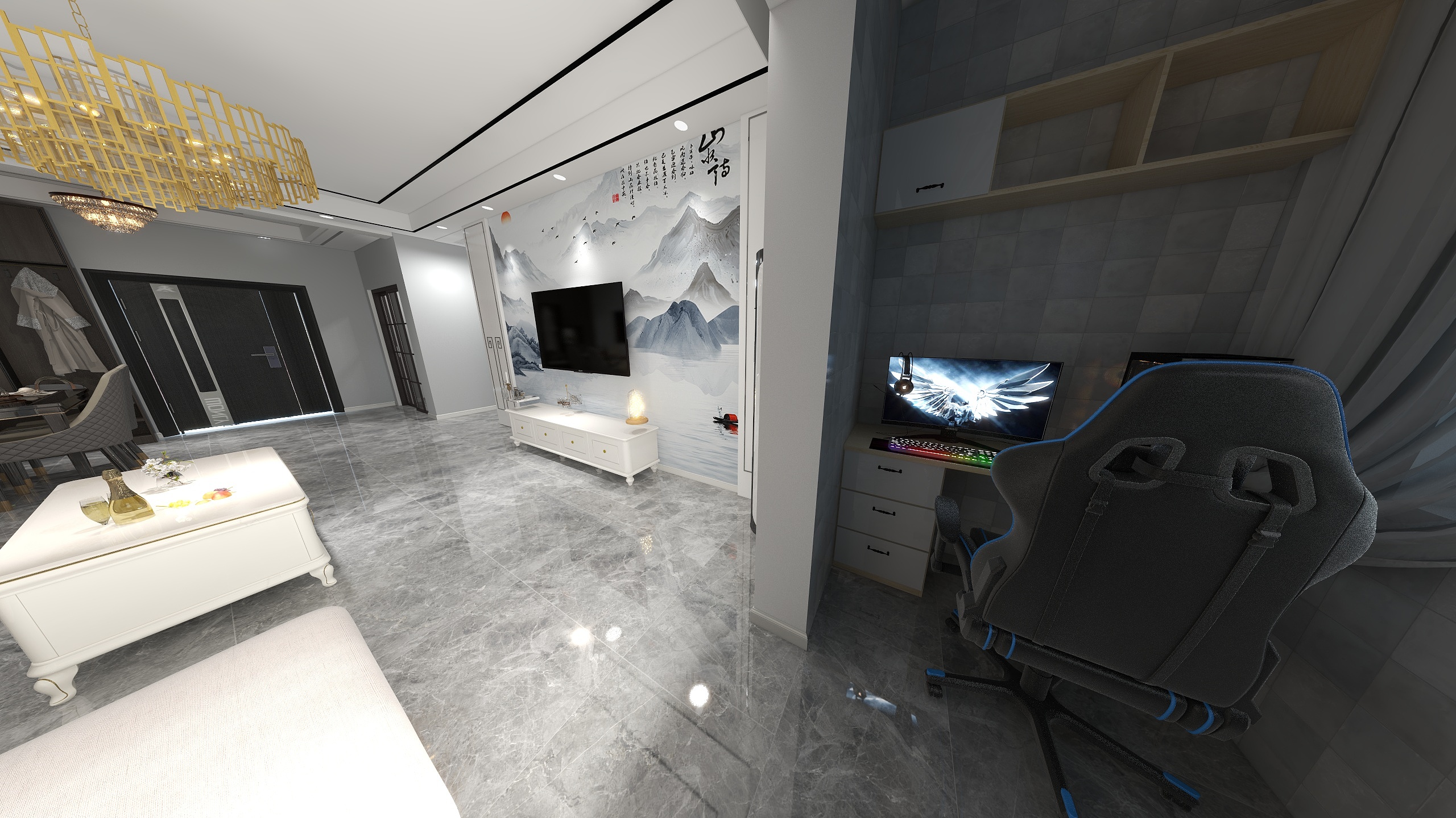 七色花设计-滨河尚都小区-装修设计方案