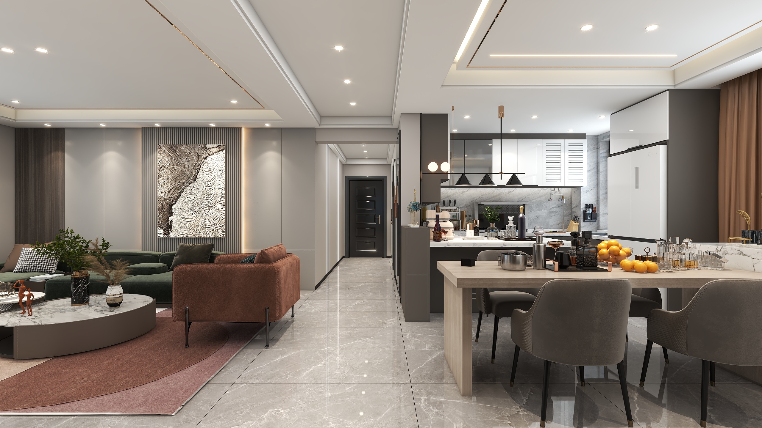 室内设计施工效果-海德花园装修效果图