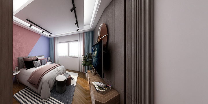 孟凡争-德信海德公园83.00㎡A2’3室2厅1卫1厨-装修设计方案