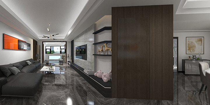 159****6390YinY-126方现代三居-复制于灵感库-装修设计方案