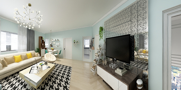 i思吾苏-瑞和园89.50㎡B户型3室2厅1卫-装修设计方案