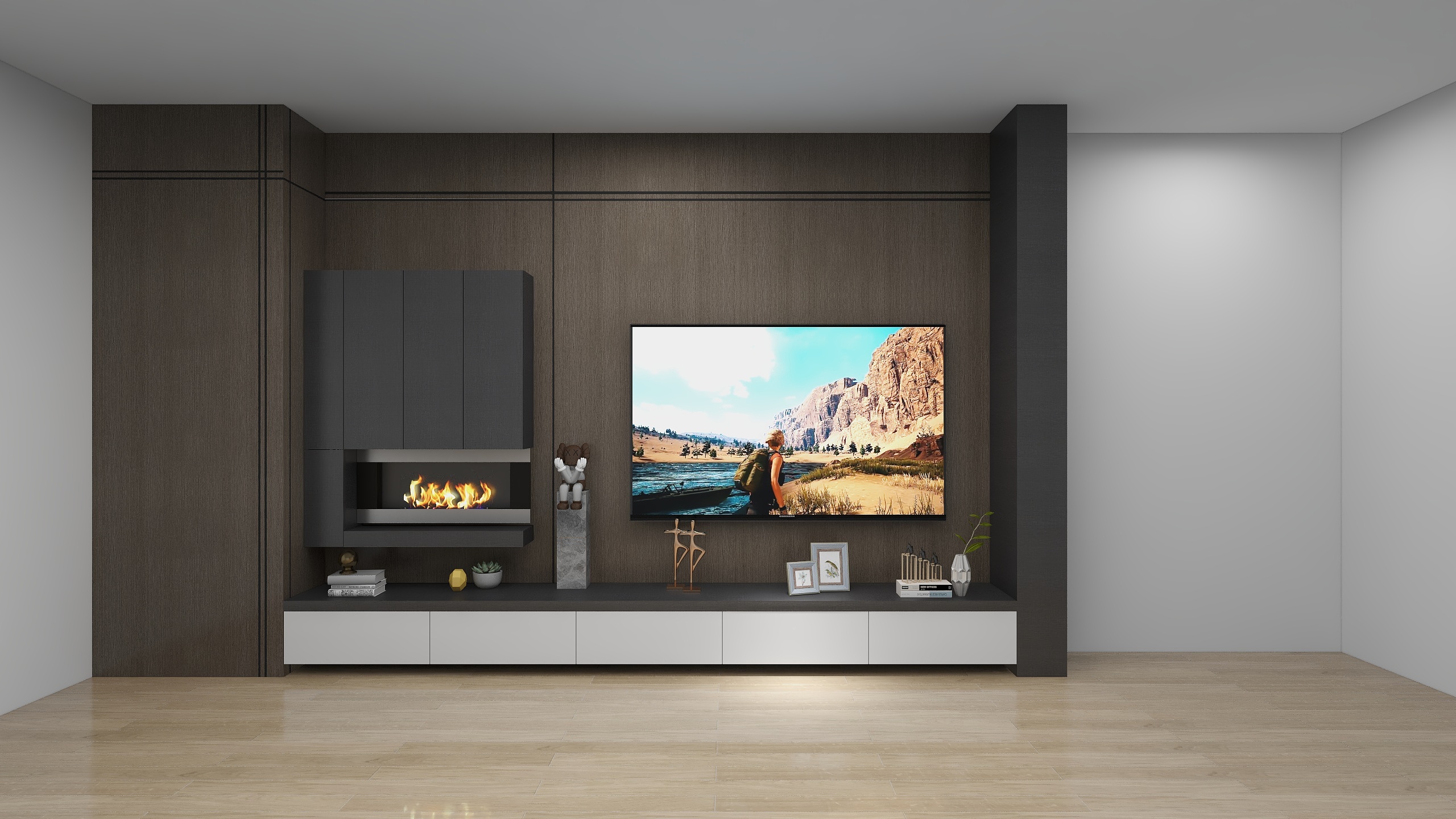 闲亭独坐-厂区木饰面-装修设计方案