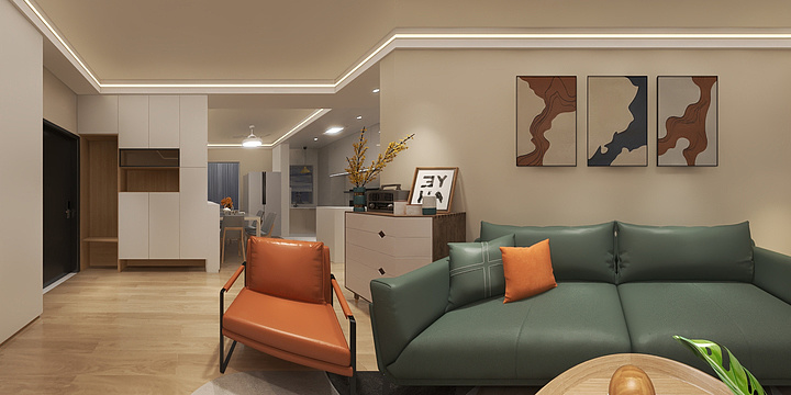 HTINGTING.-温馨年华109.89㎡7#E2户型3室2厅2卫1厨-装修设计方案