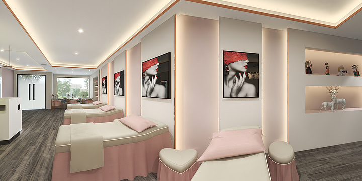 文涛设计18166259572-美容院-装修设计方案