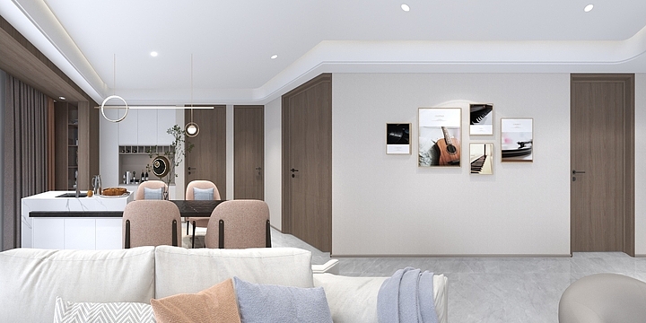 全案设计师李政乐-瑞和园89.50㎡B户型3室2厅1卫-装修设计方案