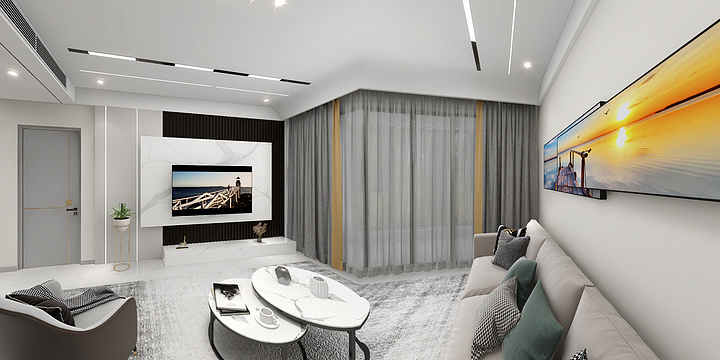 设计师丨笑凯-简约现代-装修设计方案