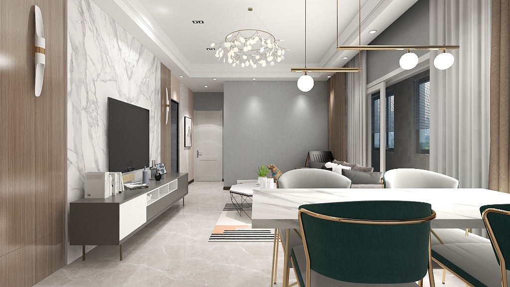 深圳木子工作室-瑞和园89.50㎡B户型3室2厅1卫-装修设计方案