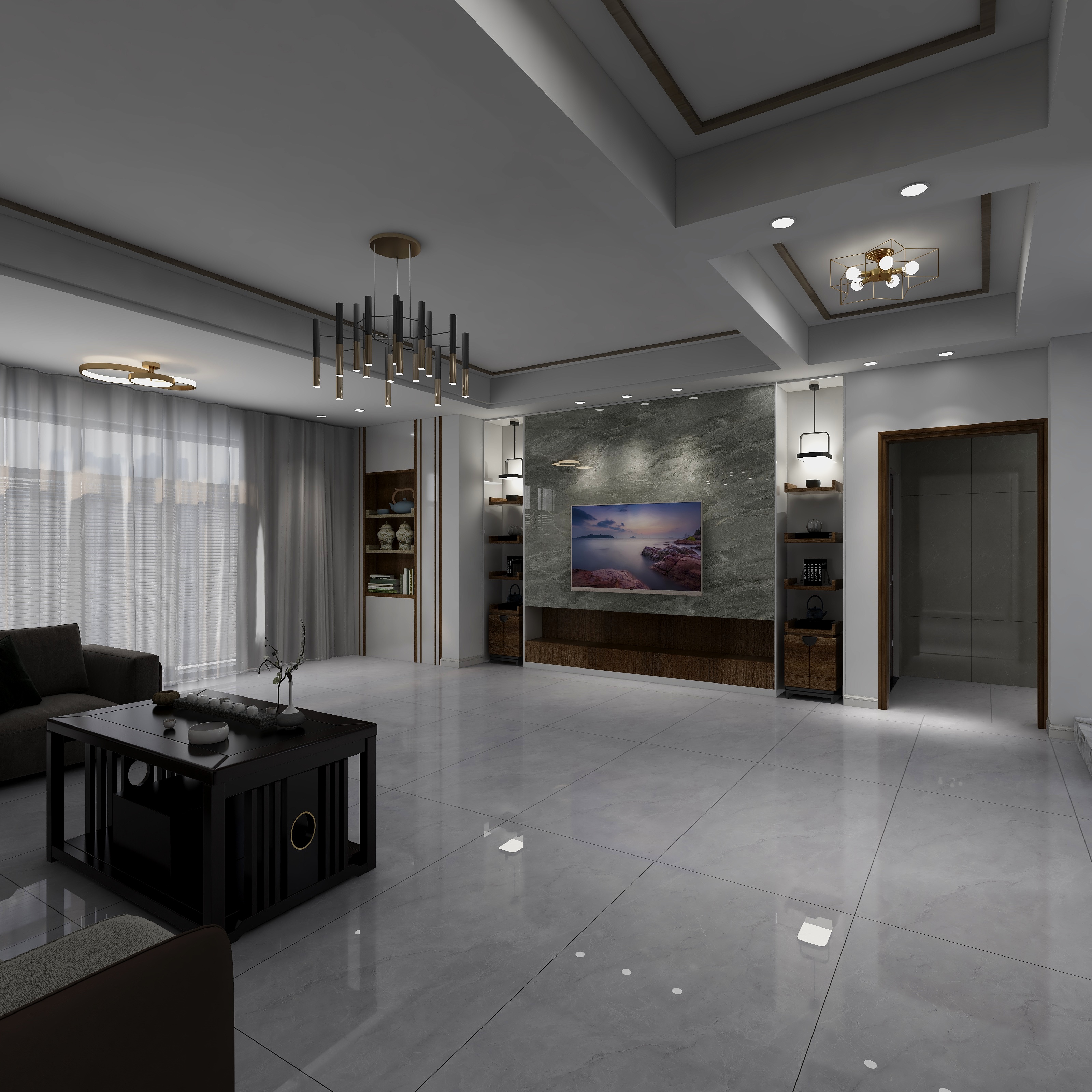 钱诤-尚海花园（新中式）-装修设计方案