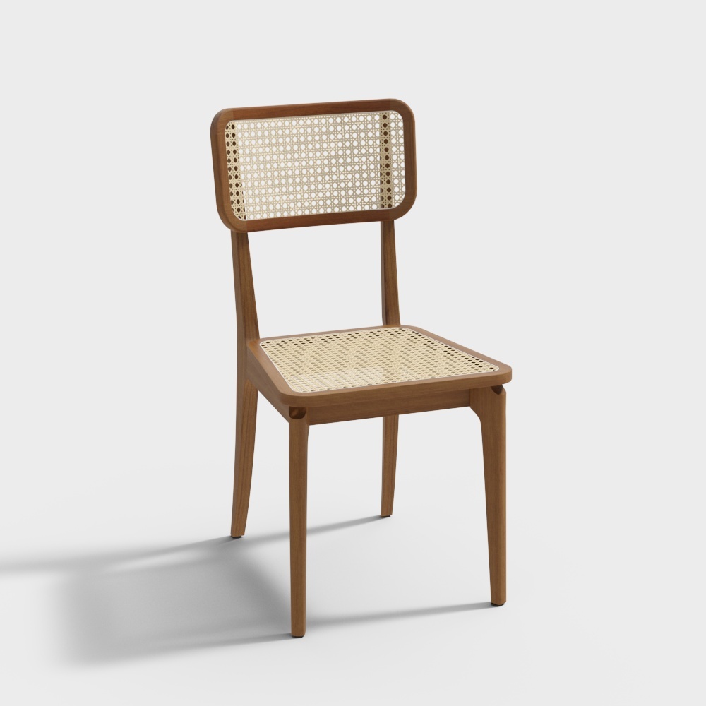Chaise d'appoint rustique en noyer, chaise de salle à manger en bois de frêne