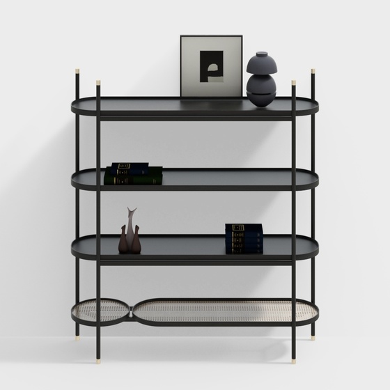 Scandinavian Rack,Shelves,black