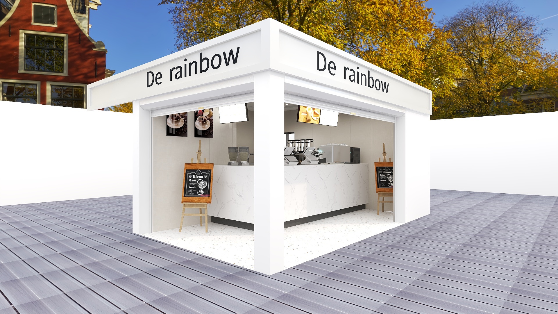 此位置招商-18平奶茶店-装修设计方案