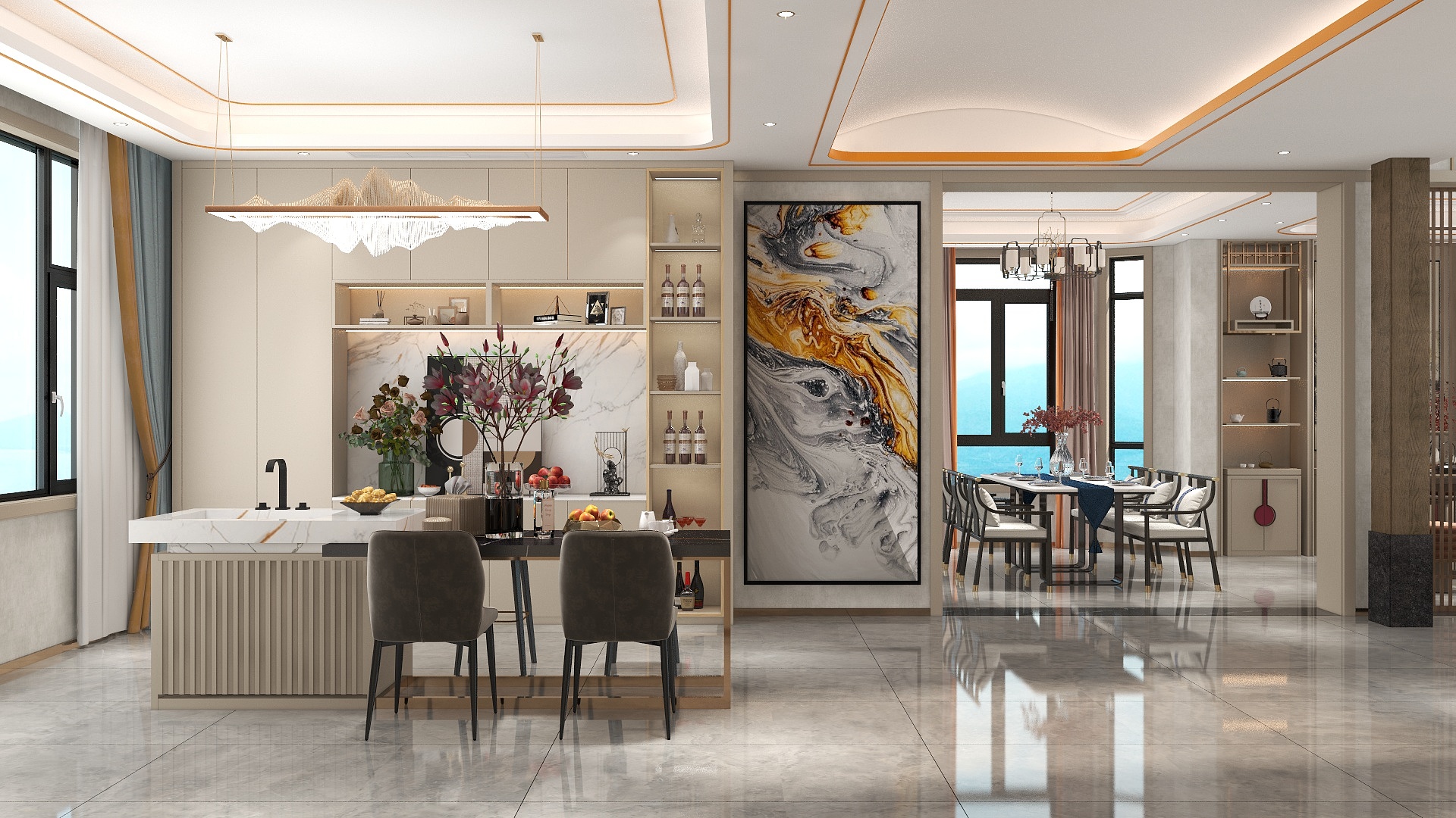 班木设计2-中铁溪源别墅（新中式风）-装修设计方案