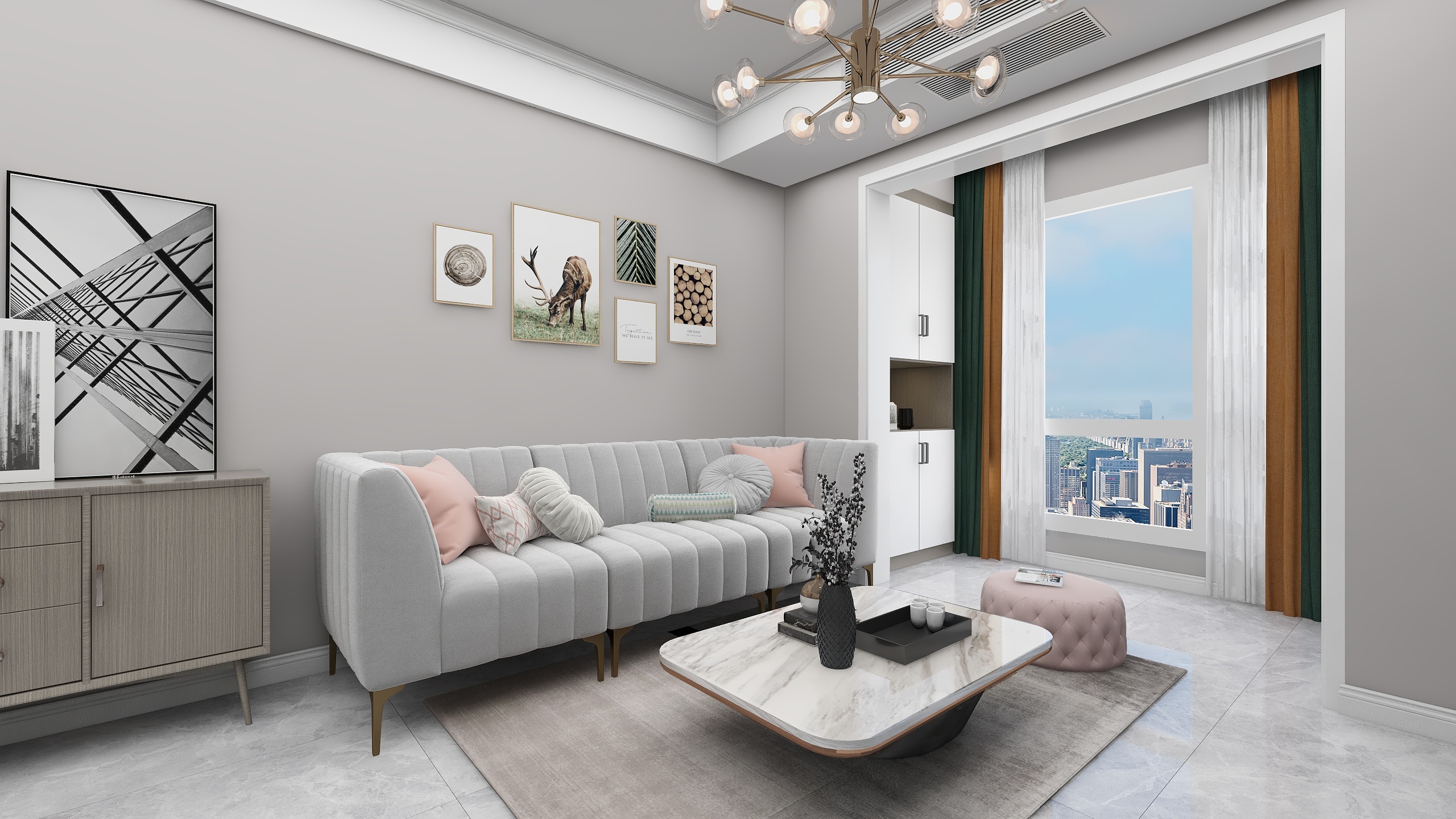 装修设计陈先生-高新未来城·文创谷85㎡装修效果图