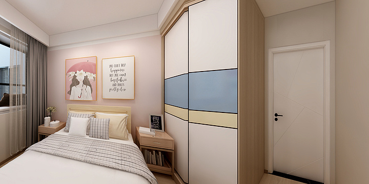 言欢欣然-德信海德公园83.00㎡A2’3室2厅1卫1厨-装修设计方案