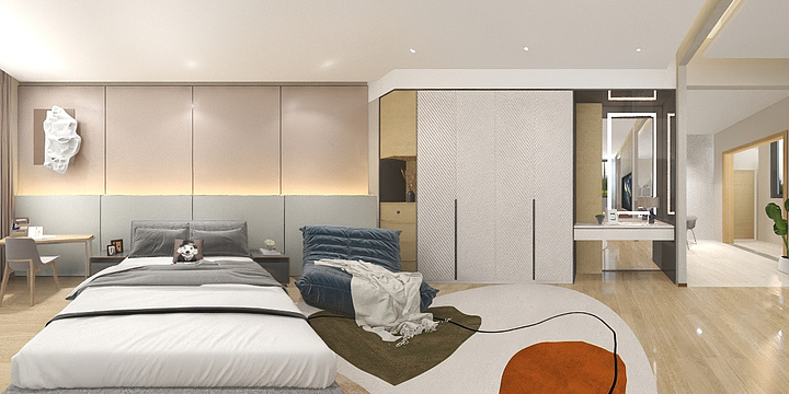 设计师凌陈-接待卧室方案-装修设计方案