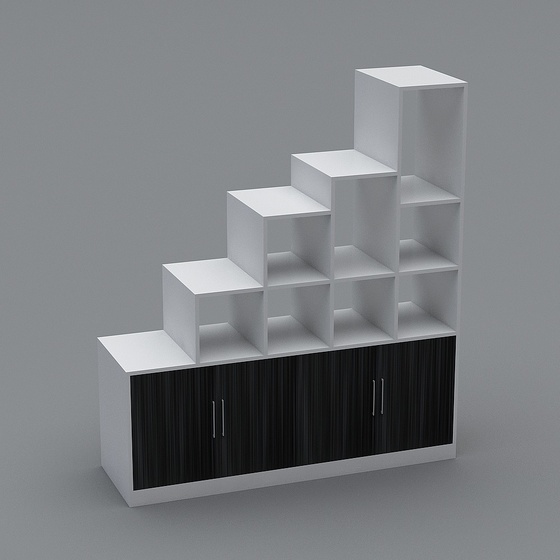 Stylish Black Rack 3D Model for Modern Storage Solutions