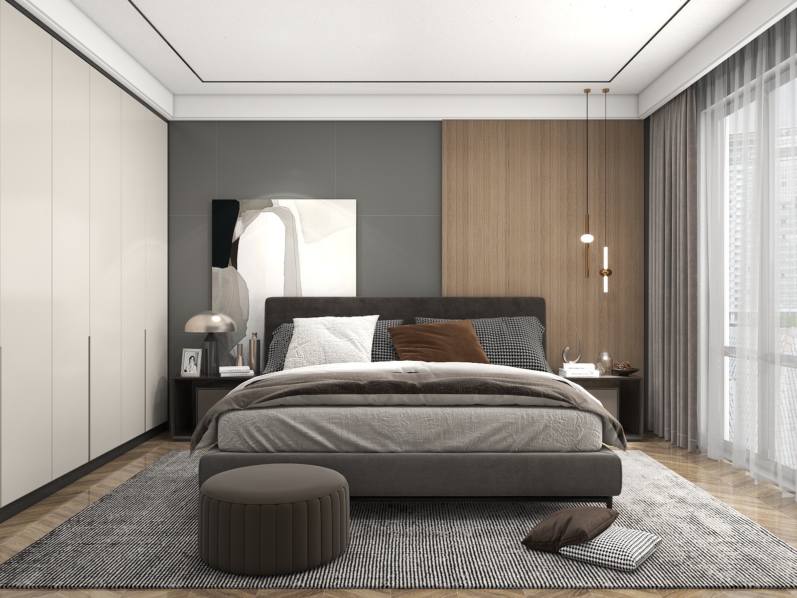 杨海芳-7、深灰+木纹-卧室☑️-装修设计方案