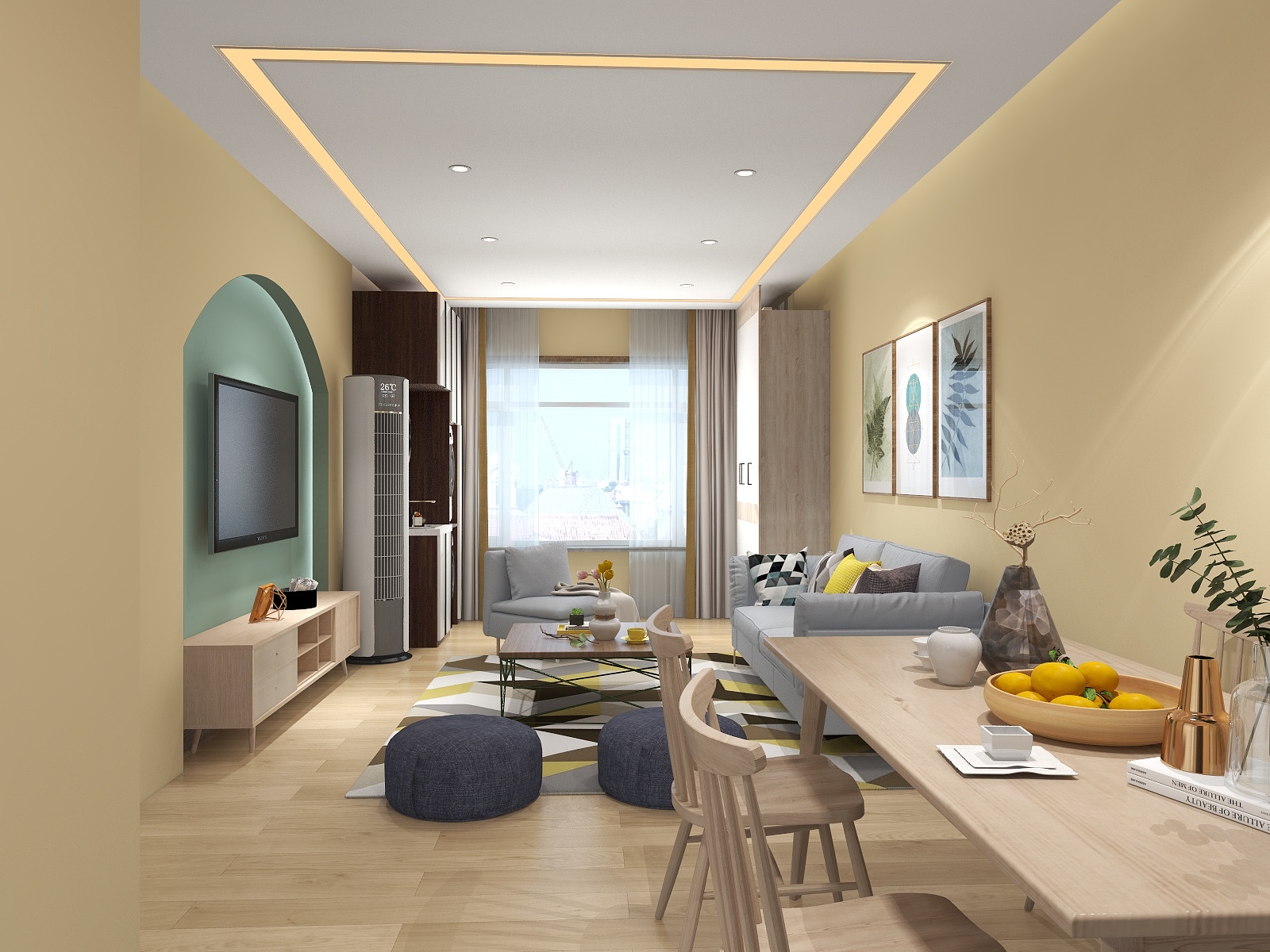 空间设计颜斌-公园印象108平米原木风-装修设计方案