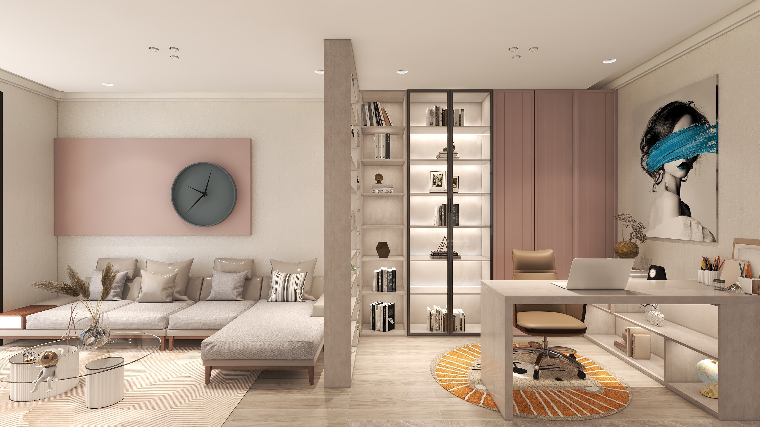 谱墨-【信海园】-现代-80平2室装修效果图