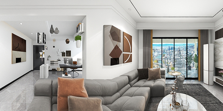 好光设计-136方清新简约三居-装修设计方案