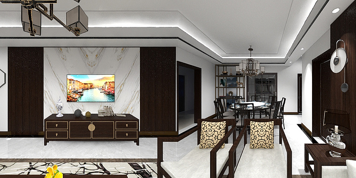 全案整装设计Davi-碧桂园12座301房黄总 - 中式-装修设计方案