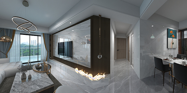 名居装饰dmGQ-祥和花园3A-703出图.dwg-装修设计方案