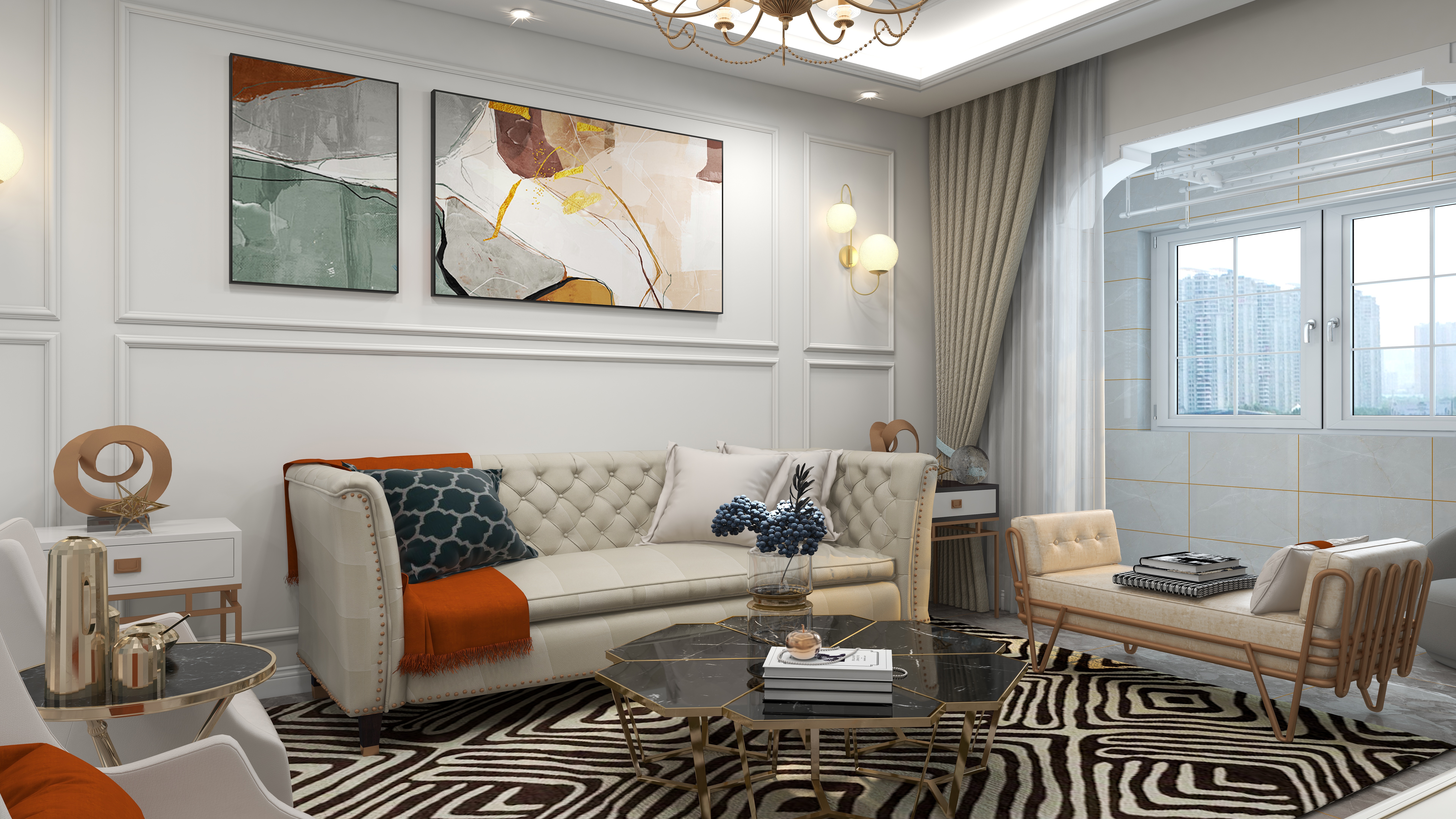 鹏高装饰-116.99²欧式简欧-装修设计方案