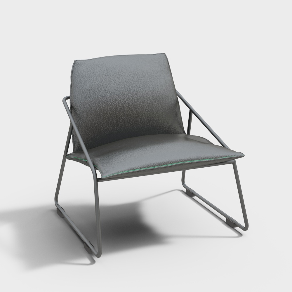 back-rest chair black3D模型