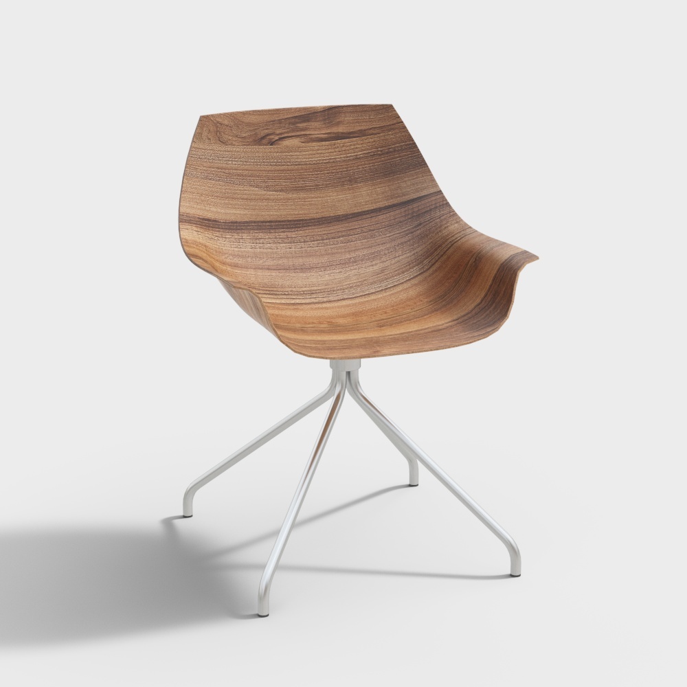 back-rest chair brown