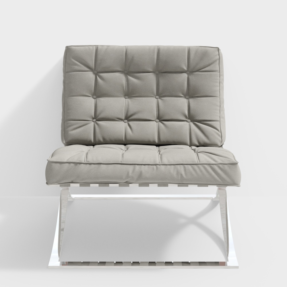 Barcelona Chair Knoll_Single sofa3D模型