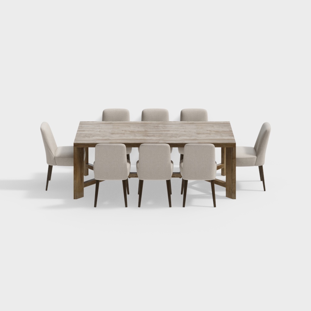 Curations Limited Gernoble & Torino table set_dining table3D模型