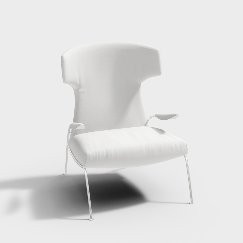 TIFY_Leather sofa_chair_white3D模型