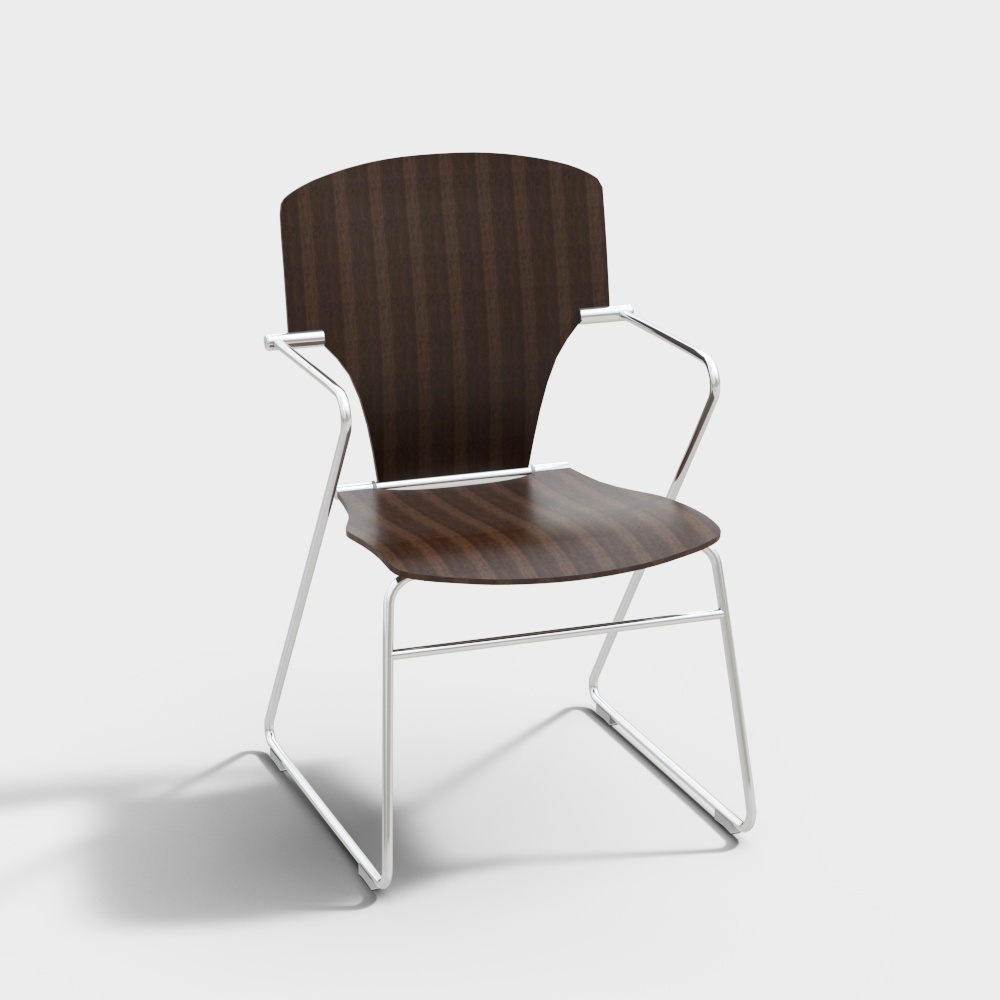 Dining  棕色餐椅3D模型