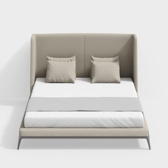 Modern Minimalist Twin Beds,Twin Beds,Earth color