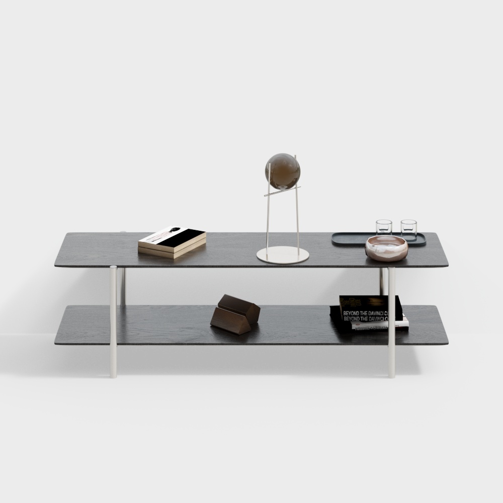 modern side table+black-43D模型