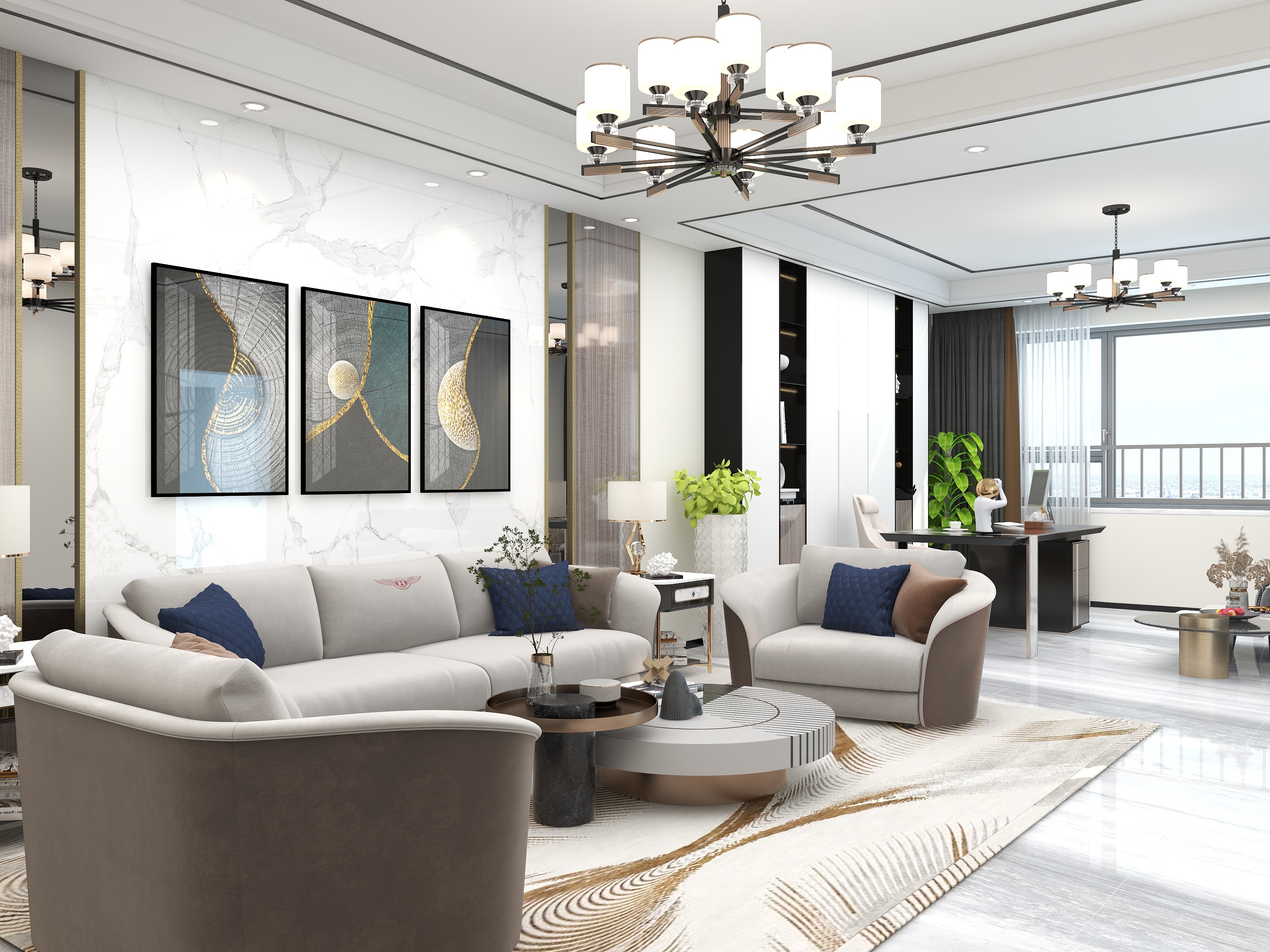 AHome999-轻奢-简装修效果图