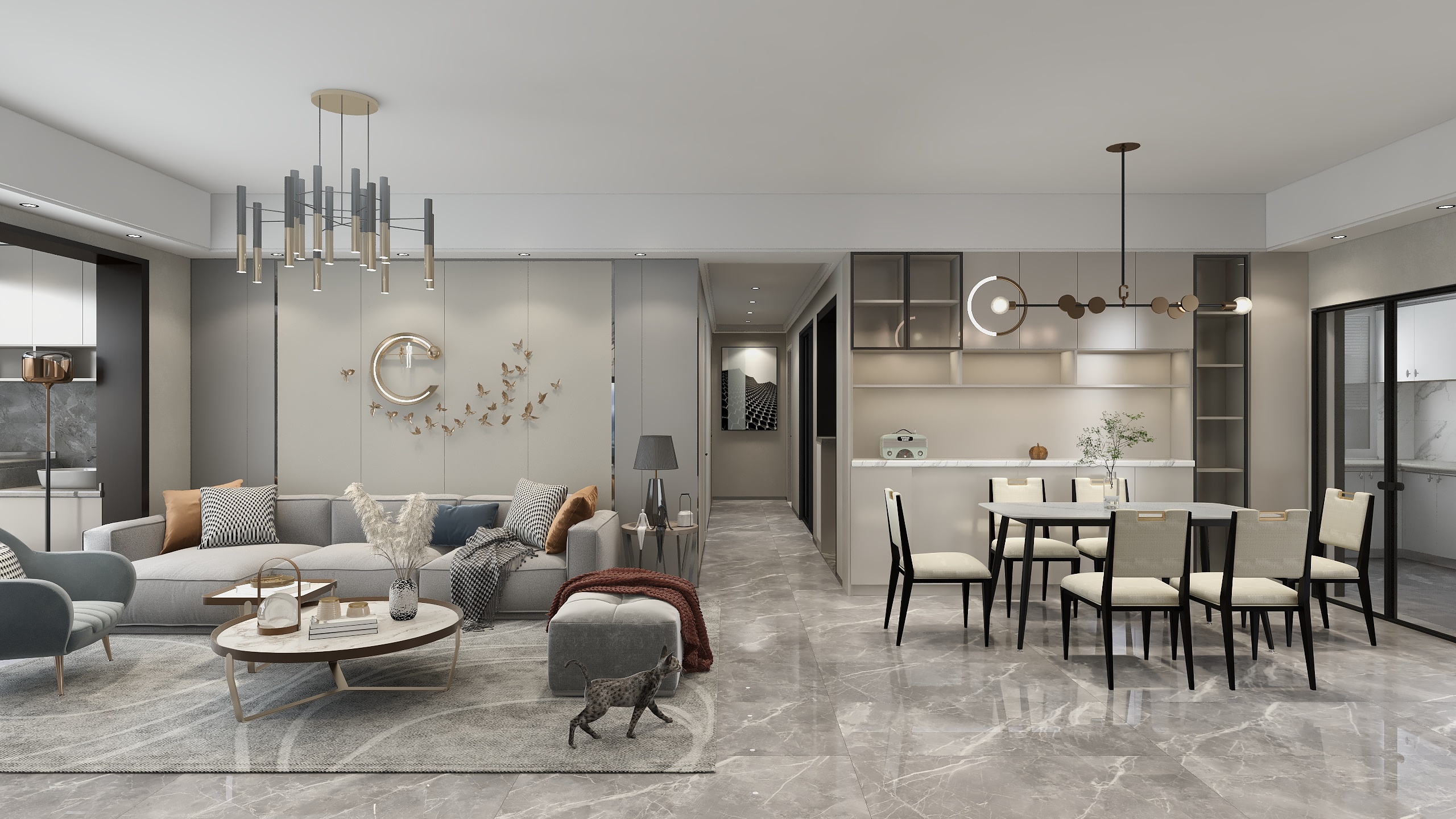 铭瑞装饰设计有限公司-时尚简约152平-装修设计方案