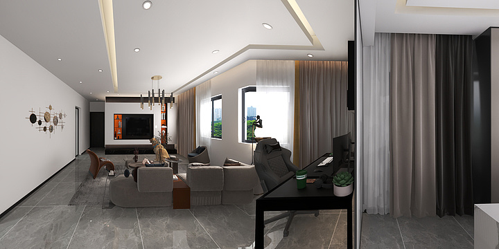 逸舍装饰GkbX-114m²余杭瑞和园现代简约风-装修设计方案