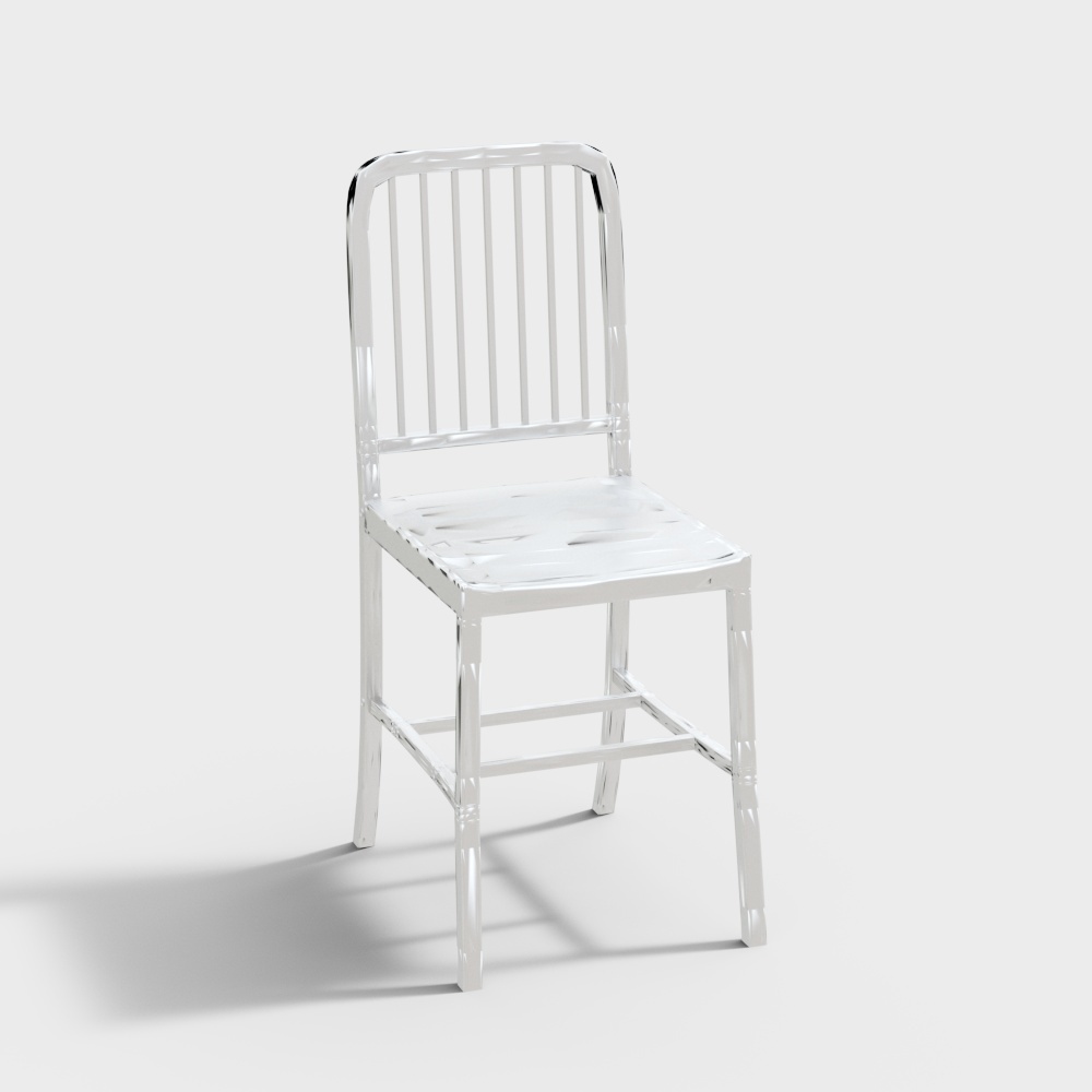 back rest chair   white3D模型