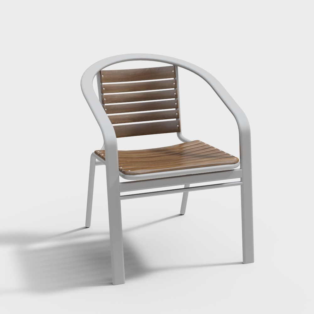 back rest chair grey3D模型