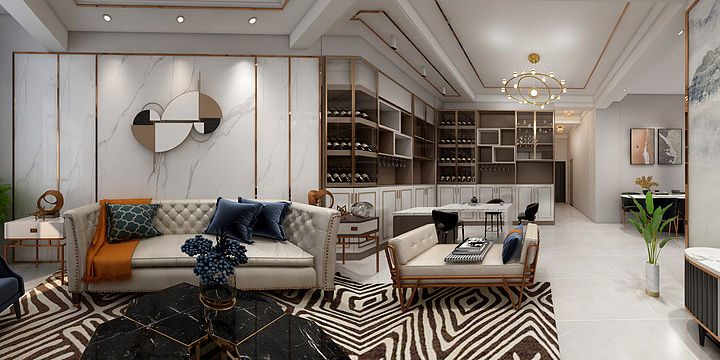 薛天龙-文县徐宅顶楼轻奢风雅居-装修设计方案