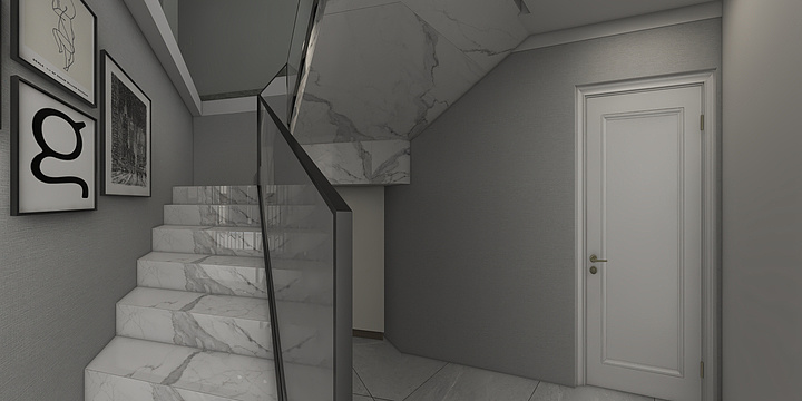 一点空间王淼-翡翠城16栋804主卧卫生间改楼梯-装修设计方案