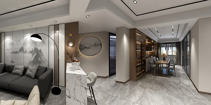 筱草AUAk-青铜湾三室两厅现代简约002-装修设计方案