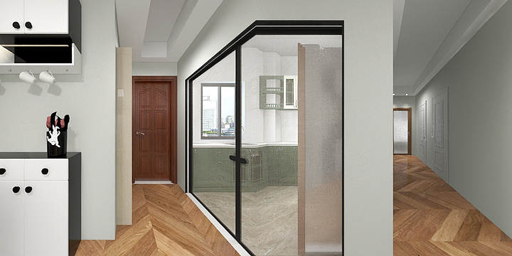 嘿佳叔-德信海德公园83.00㎡A2’3室2厅1卫1厨-装修设计方案